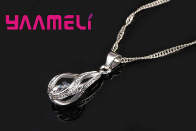 Water Drop CZ 925 Sterling Silver Jewelry Set - Smarsty