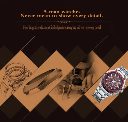 CURREN Men's Luxury Waterproof Stainless Steel Sports Watch - Smarsty