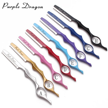 Purple Dragon Professional Barber Razor with 10 Blades - Smarsty