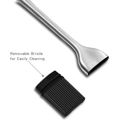 BPA Free Silicone BBQ Brush with Stainless Steel Handle - Smarsty