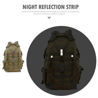 Camping Backpack Men's Bag Travel Bags Tactical Molle Climbing Rucksack Hiking Outdoor Reflective Shoulder Fishing Laptop Bag by Smarsty