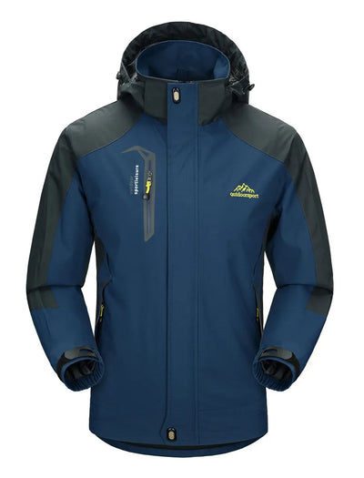 TRVLWEGO Camping Hiking Jacket Men Autumn Outdoor Sports Coats Climbing Trekking Windbreaker Travel Waterproof Jackets Black by Smarsty