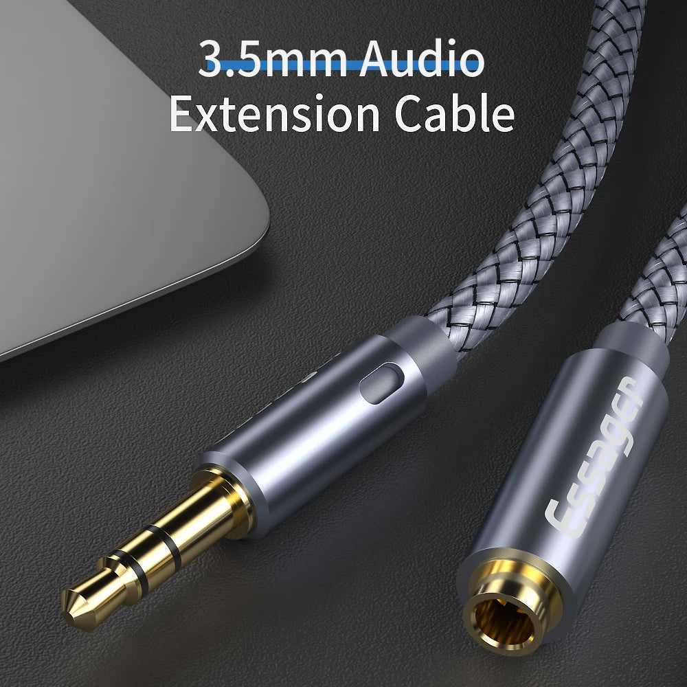 Essager 3.5mm Audio Extension Cable for Enhanced Connectivity - Smarsty