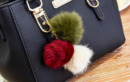 Women Beaded Pendant PU Shoulder Bag With Tassel Charm - Smarsty