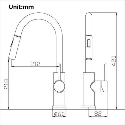 Pull Out Sensor Black Kitchen Faucet With Touch Control - Smarsty