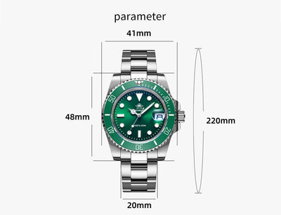 Addiesdive Waterproof Stainless Steel Quartz Watch for Men - Smarsty