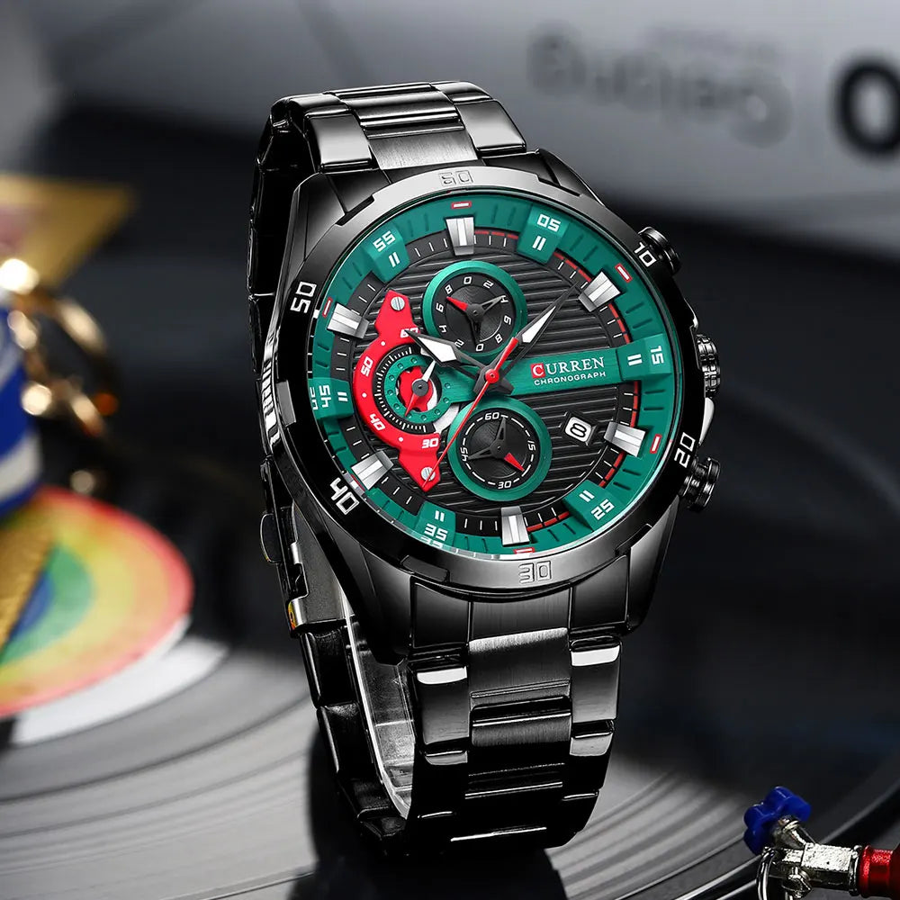 Curren Stainless Steel Men's Watch with Luminous Dial - Smarsty