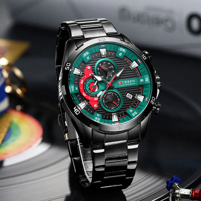 Curren Stainless Steel Men's Watch with Luminous Dial - Smarsty
