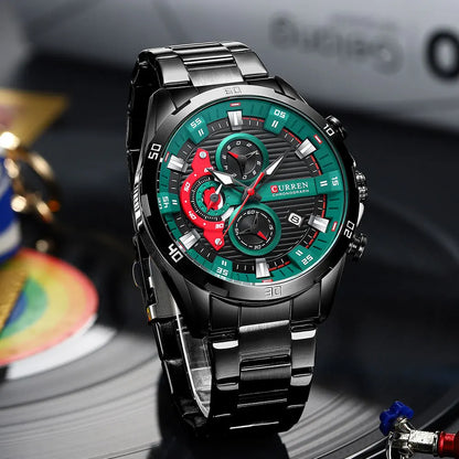 Curren Stainless Steel Men's Watch with Luminous Dial - Smarsty