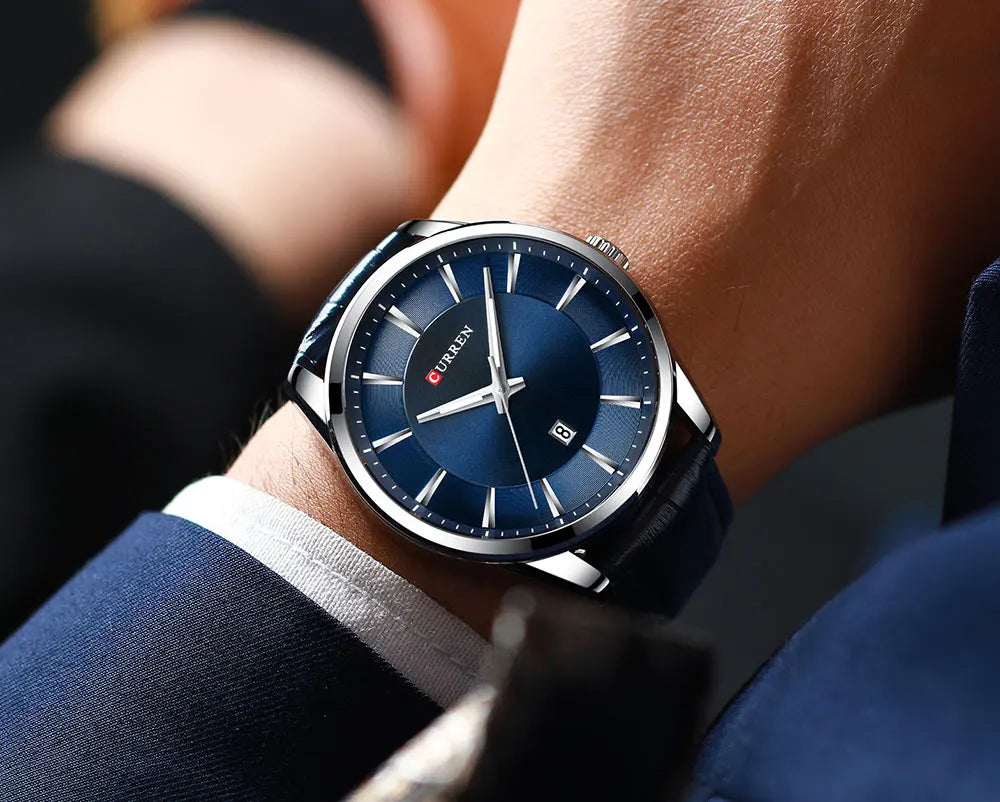 CURREN Luxury Quartz Watch for Men with Leather Strap - Smarsty