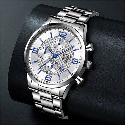 Luxury Stainless Steel Quartz Watch for Men - Smarsty