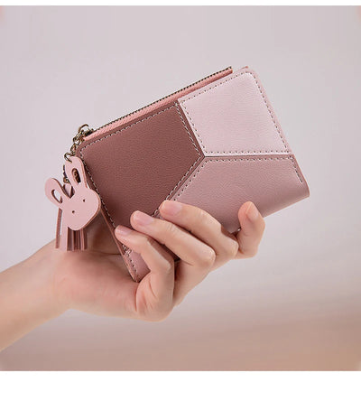 Women's Wallet PU Leather Women's Wallet Made of Leather Women Purses Card Holder Foldable Portable Lady Coin Purses - Smarsty