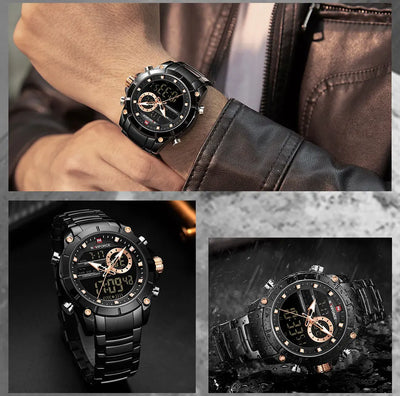 NAVIFORCE Luxury Waterproof Quartz Sport Watch for Men - Smarsty