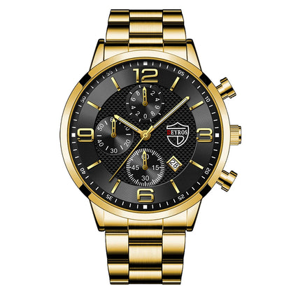 Luxury Stainless Steel Quartz Watch for Men - Smarsty
