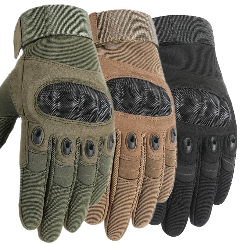 Touch Screen Tactical Motorcycle Gloves With Hard Knuckle Protection - Smarsty