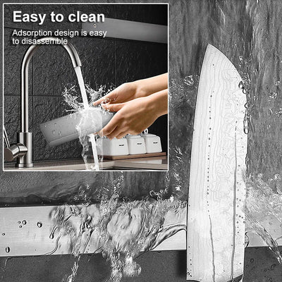 40CM 50CM Stainless Steel Knife Stand Magnetic Knife Holder Wall Block Storage Rack for Knives Kitchen Accessories Organizer by Smarsty