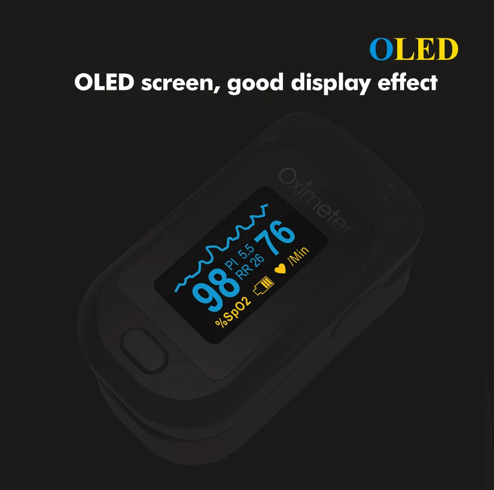 KIUZOU Finger Pulse Oximeter with Dual Color OLED Display - Smarsty