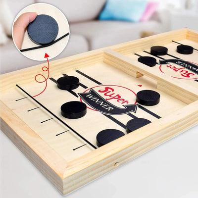 Table Hockey Paced Sling Puck Board Game Fast Sling Puck Winner Party Game Adult Child Family Game Desktop Battle Board Game by Smarsty