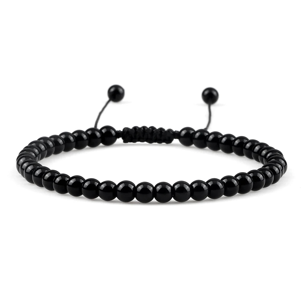 Adjustable Lava Stone Beaded Bracelet for Chakra Healing - Smarsty