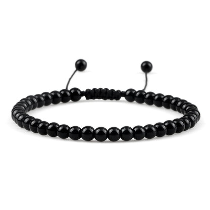 Adjustable Lava Stone Beaded Bracelet for Chakra Healing - Smarsty