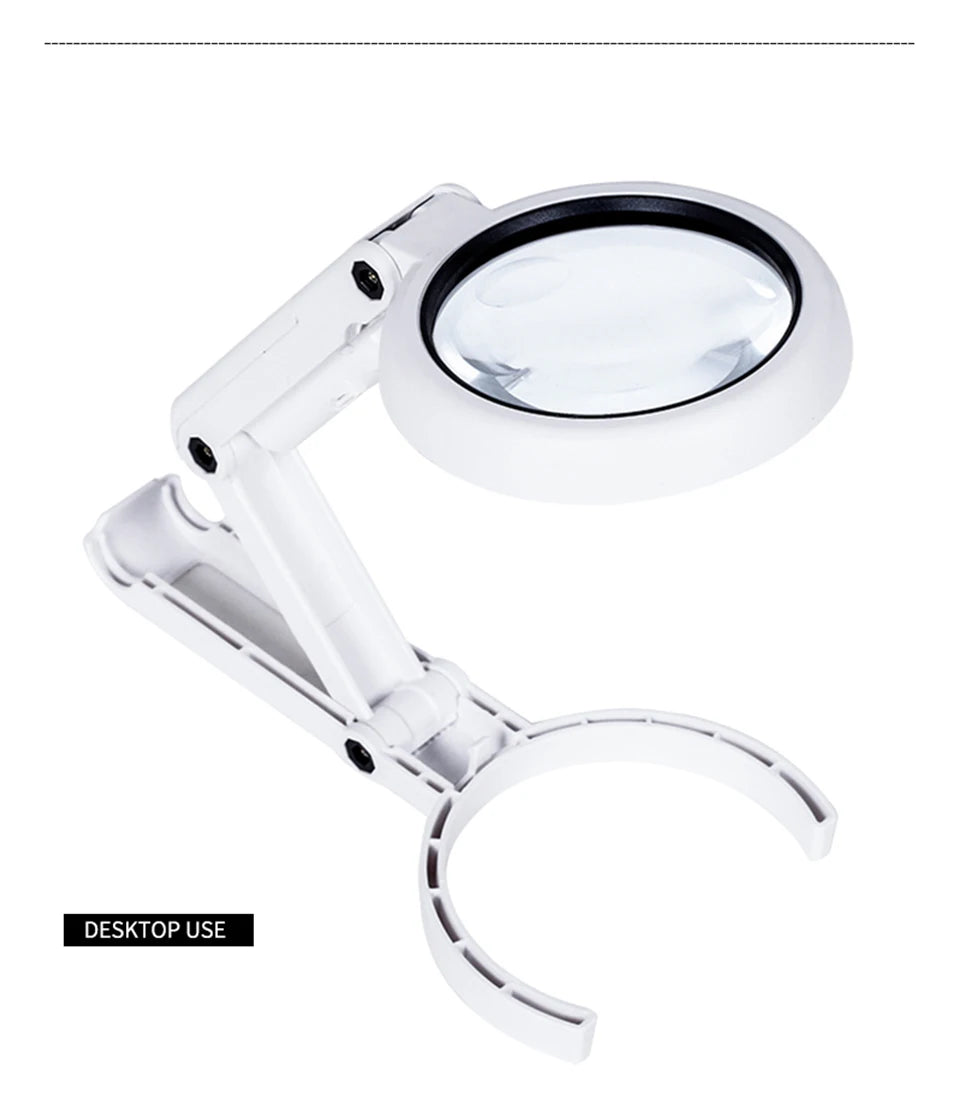 Portable Handheld Magnifying Glass with LED Light - Smarsty