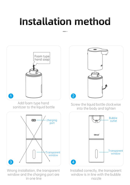 Automatic Foam Soap Dispenser with USB Charging - Smarsty