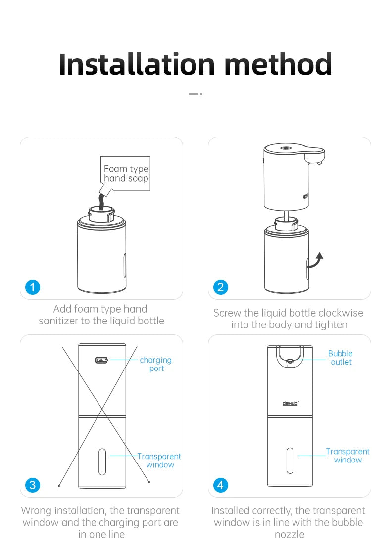 Automatic Foam Soap Dispenser with USB Charging - Smarsty