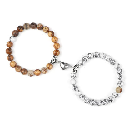 Natural Stone Couple Bracelets Set for Friendship - Smarsty