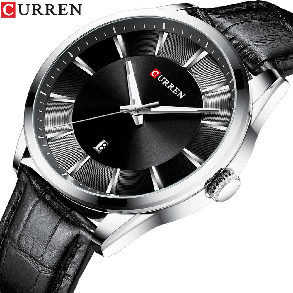 CURREN Luxury Quartz Watch for Men with Leather Strap - Smarsty
