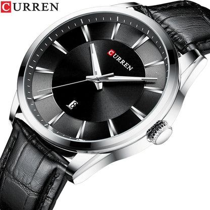 CURREN Luxury Quartz Watch for Men with Leather Strap - Smarsty