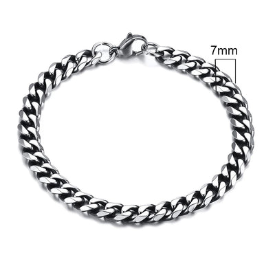 Vnox Men's Stainless Steel Cuban Link Chain Bracelet - Smarsty