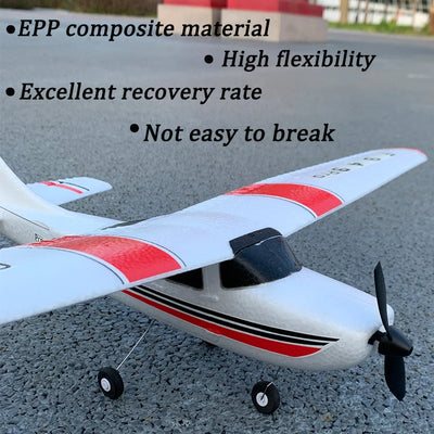 WLtoys F949 2.4G 3D6G 3Ch RC Airplane Fixed Wing Plane Outdoor Toys Drone RTF Upgrade Version Digital Servo F949S With Gyroscope - Smarsty