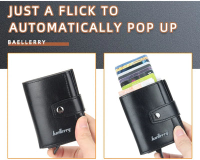 New RFID Men Card Wallets Hasp Small Card Wallets Slim Mini Men's Wallet High Qaulity Card Clip Photo Holder Short Male Purses - Smarsty
