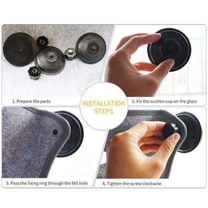 Cat Window Hammock With Strong Suction Cups For Cozy Cat Naps - Smarsty