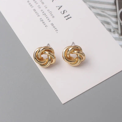 Gold Metal Drop Earrings with Irregular Heart Design for Women - Smarsty