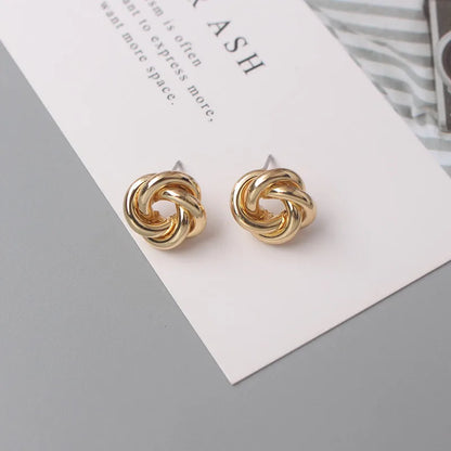 Gold Metal Drop Earrings with Irregular Heart Design for Women - Smarsty