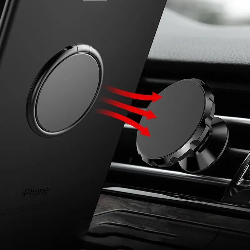 Spin Rotatable Phone Holder With Magnetic Finger Ring Stand - Smarsty