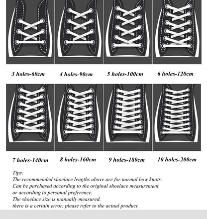 New Flat Classic Shoelaces for Sneakers Casual Shoe laces White Black Sports Shoelace Shoes Balanc String Shoe Accessories - Smarsty