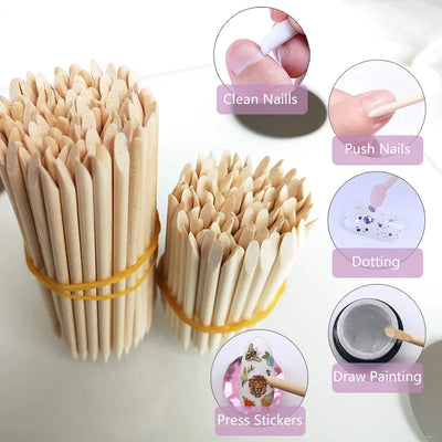 Lurayee Wooden Nail Cuticle Pusher for Perfect Manicures - Smarsty