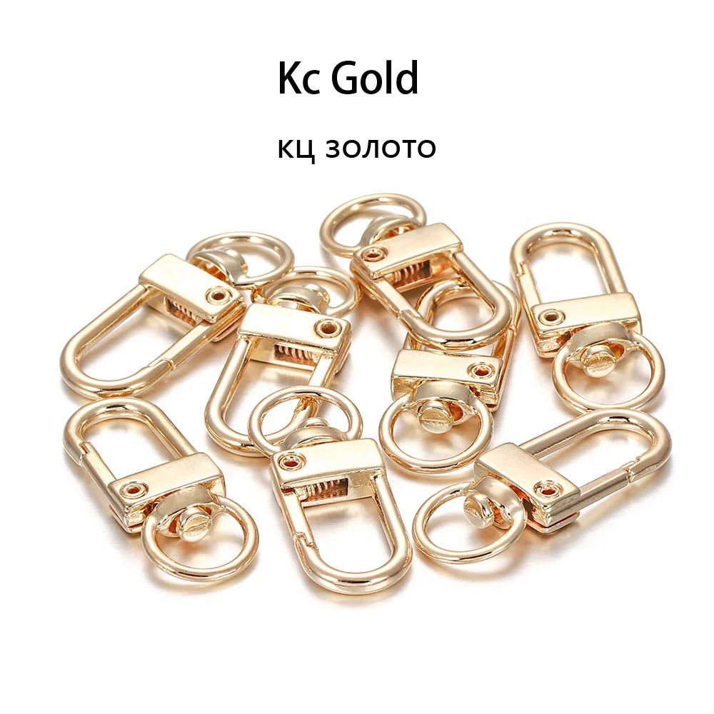 Rotating Lobster Clasps Gold Rhodium Secure 10pcs Pack - Smarsty