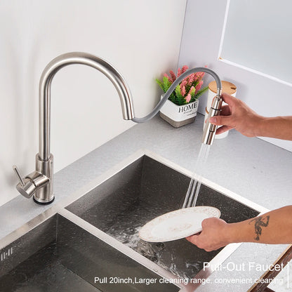 Pull Out Sensor Black Kitchen Faucet With Touch Control - Smarsty