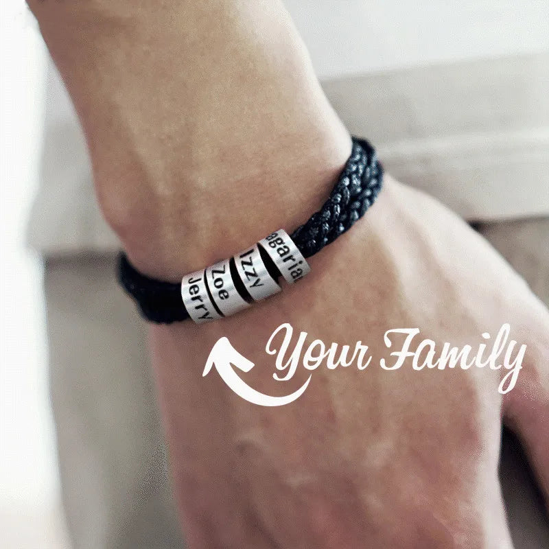 Customized Men Stainless Steel Braided Name Bracelet - Smarsty