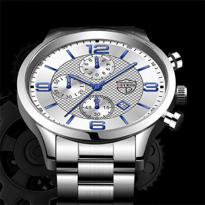 Luxury Stainless Steel Quartz Watch for Men - Smarsty