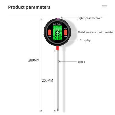 5 in 1 Soil Tester for Accurate Plant Care - Smarsty