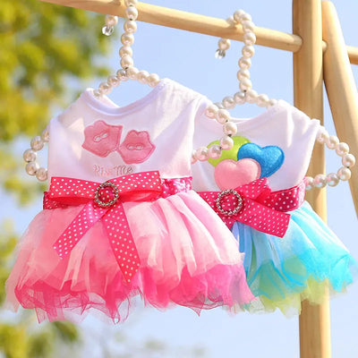 Spring Dog Lace Dress Pet Dog Clothes For Small Dog Party Birthday Wedding  Dress Puppy Costume  Pet Clothes - Smarsty