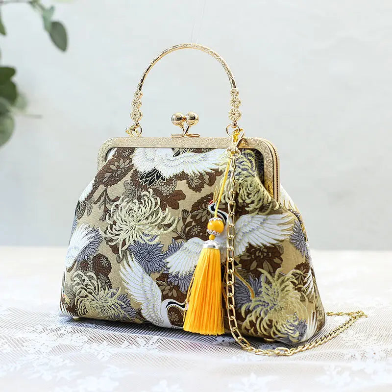 Vintage Fringe Shoulder Bag With Chain Crossbody Small - Smarsty
