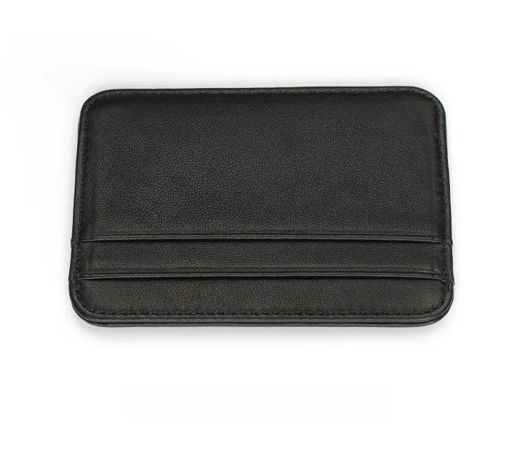 New Slim 100% Sheepskin Genuine Leather Men's Wallet Male Thin Mini ID Credit Card Holder Small Cardholder Purse For Man - Smarsty