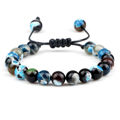 Adjustable 8mm Tiger Eye Beads Bracelet for Yoga Healing - Smarsty