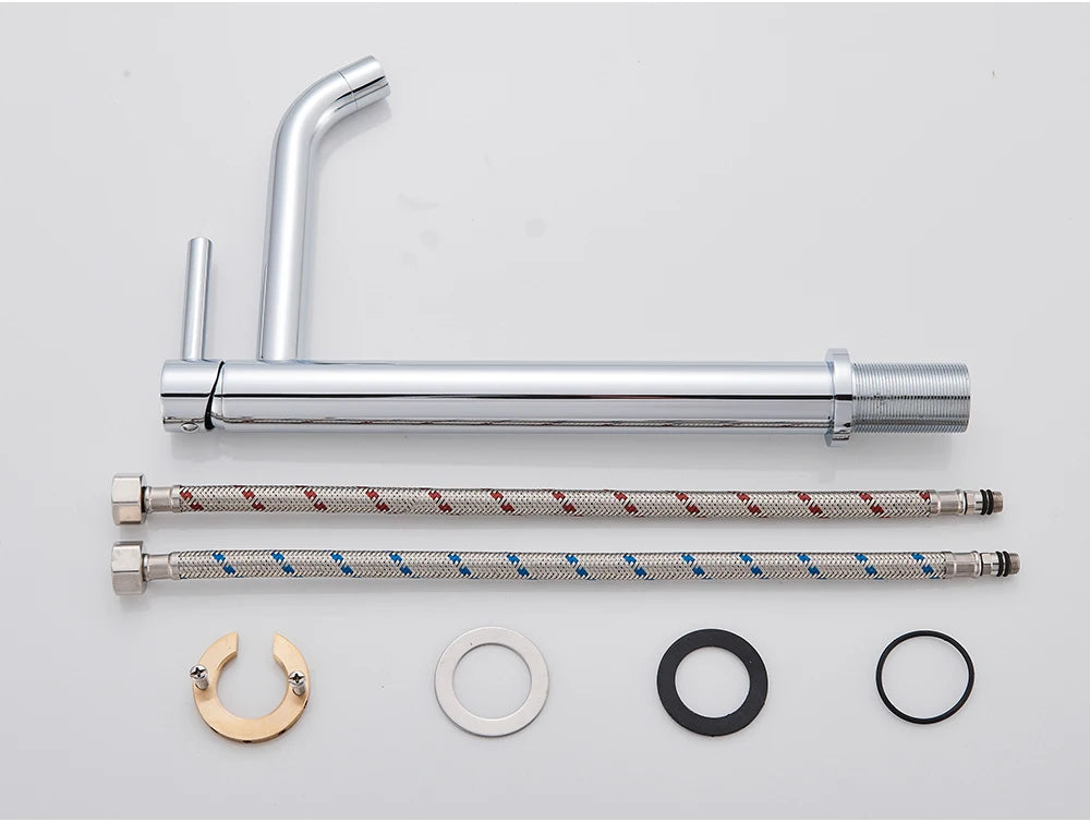 Brushed Gold Bathroom Faucet Hot Cold Water Mixer - Smarsty