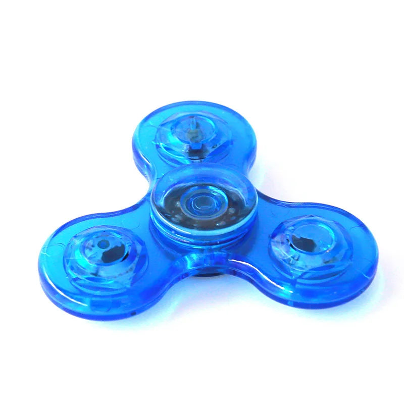 Crystal Luminous LED light Fidget Spinner Hand Top Spinners Glow in Dark EDC Stress Relief Toys Kinetic Gyroscope for Children by Smarsty